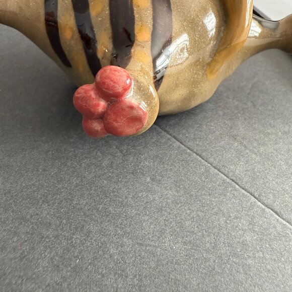 Rare Pamela Eisenmann Signed Puffy Dog Whimsical Piggy Bank Stoneware Folk Art - Picture 9 of 12